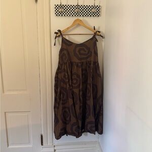 Spiralling Tie Shoulder Dress